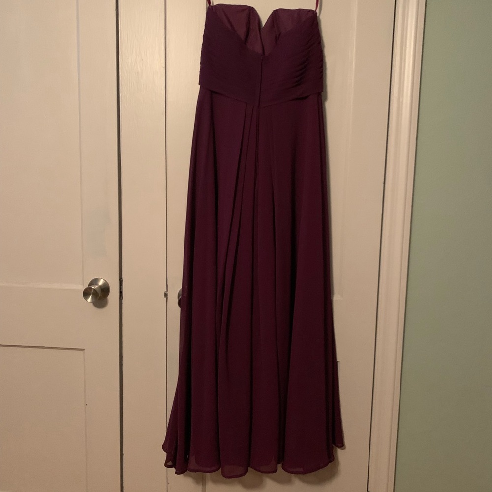 Allure Strapless Gown Purple Size 14, Fits like 10 - Picture 4 of 4